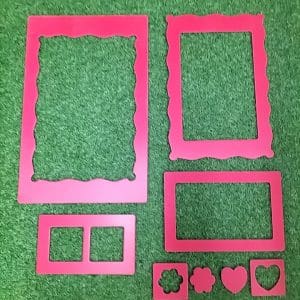Red Art Frames (8 Piece Set)